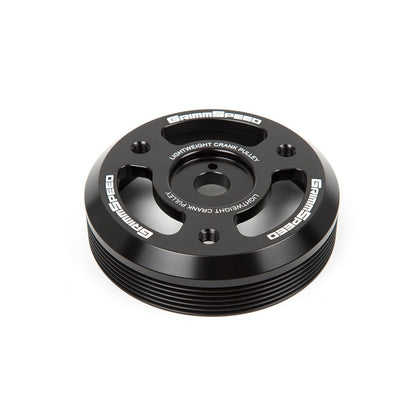 GrimmSpeed Lightweight Crank Pulley - Black - 2015-21 Subaru WRX, 2013-21 Subaru BRZ GRM095023
