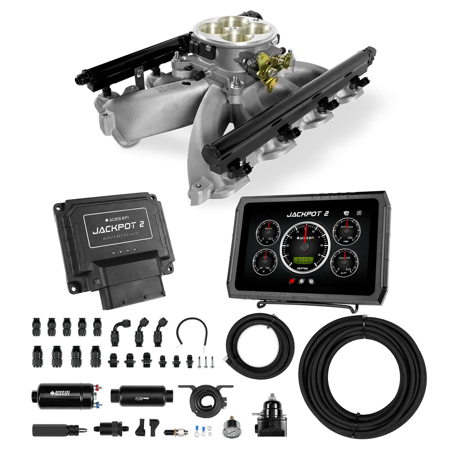 Jackpot 2 LS EFI System - Master Kit with 255 In-line Pump System w/40' PTFE Hose