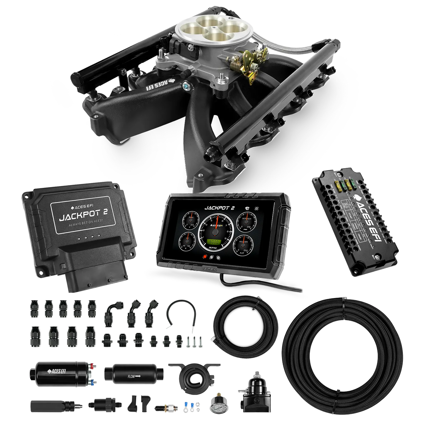 Jackpot 2 LS EFI System - Master Kit with 255 In-line Pump System w/40' PTFE Hose