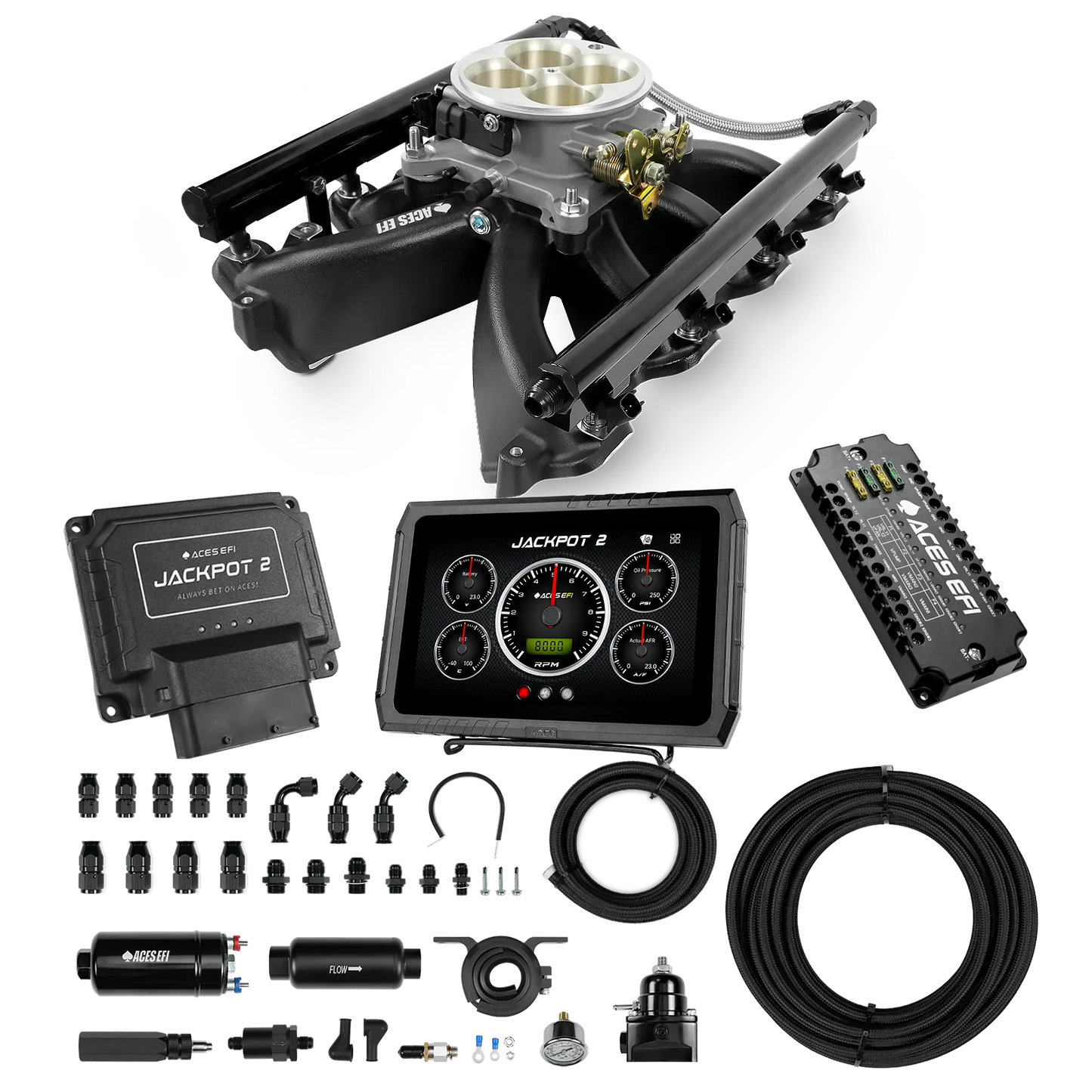 Jackpot 2 LS EFI System - Master Kit with 255 In-line Pump System w/40' PTFE Hose