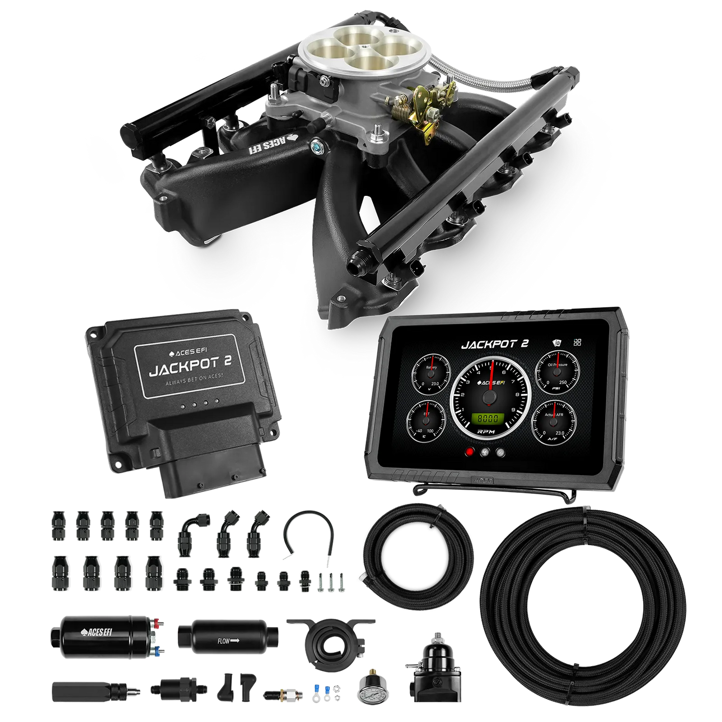 Jackpot 2 LS EFI System - Master Kit with 255 In-line Pump System w/40' PTFE Hose