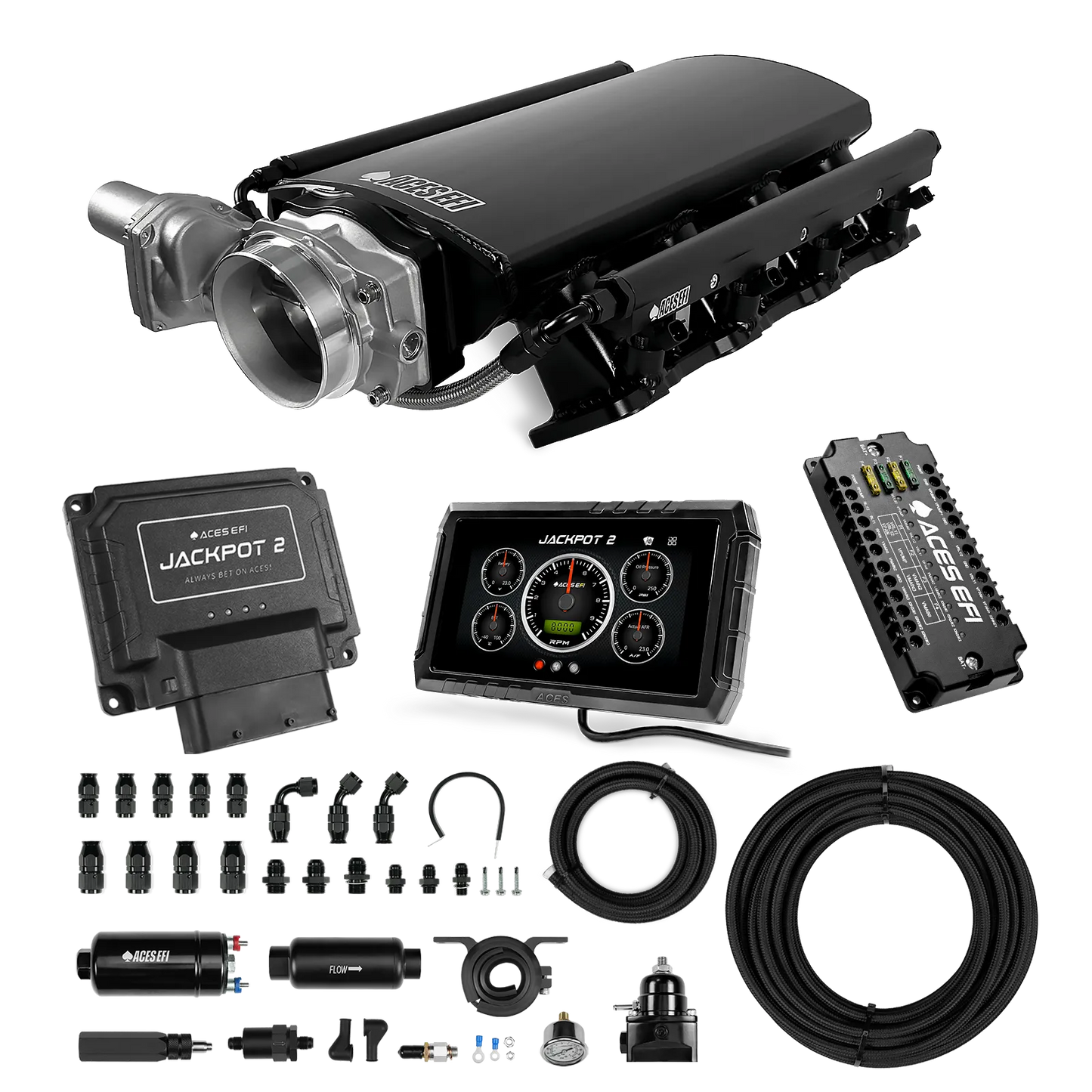 Jackpot 2 LS EFI System - Master Kit with 255 In-line Pump System w/40' PTFE Hose