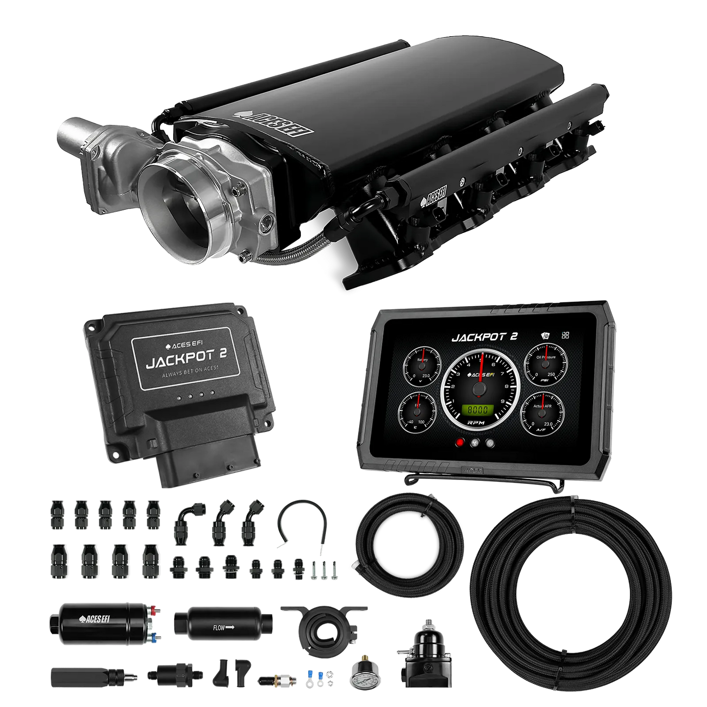 Jackpot 2 LS EFI System - Master Kit with 255 In-line Pump System w/40' PTFE Hose