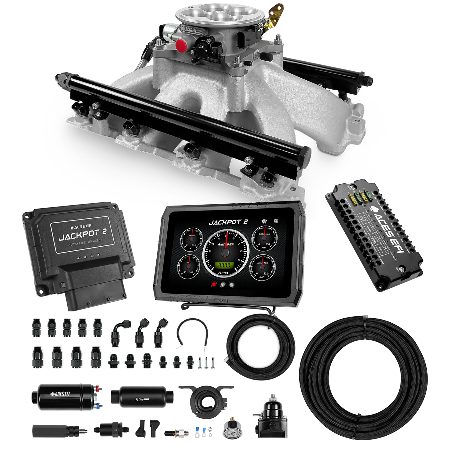 Jackpot 2 LS EFI System - Master Kit with 255 In-line Pump System w/40' PTFE Hose