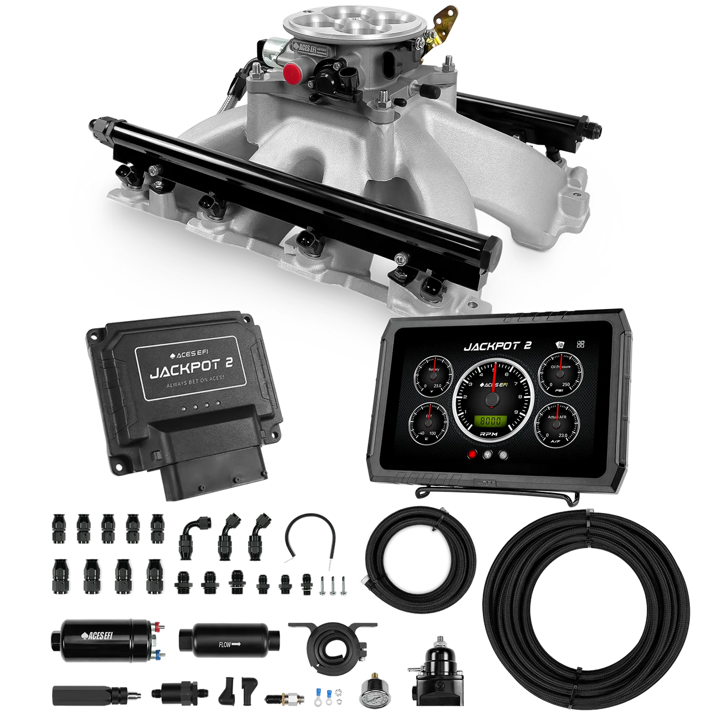 Jackpot 2 LS EFI System - Master Kit with 255 In-line Pump System w/40' PTFE Hose