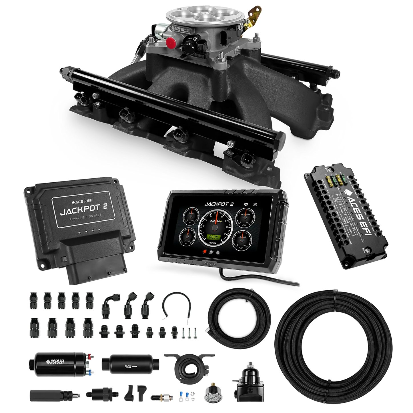 Jackpot 2 LS EFI System - Master Kit with 255 In-line Pump System w/40' PTFE Hose