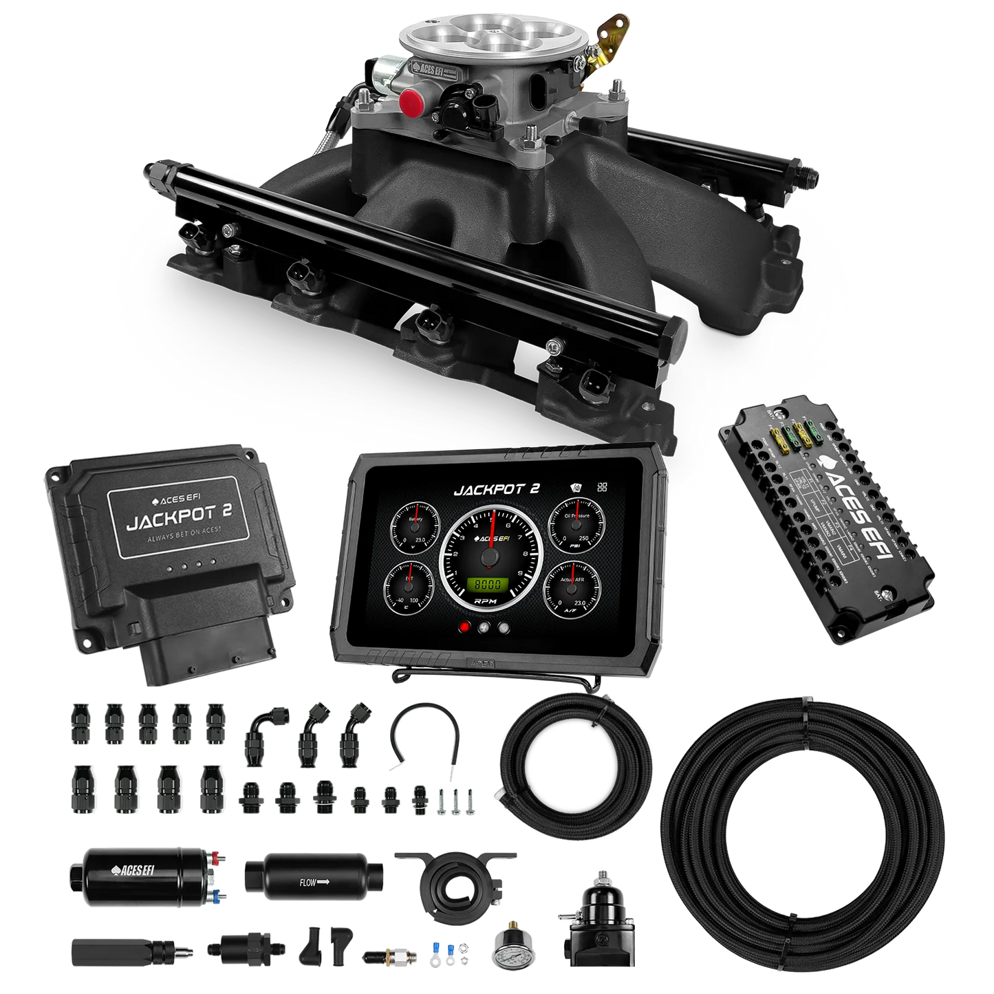 Jackpot 2 LS EFI System - Master Kit with 255 In-line Pump System w/40' PTFE Hose