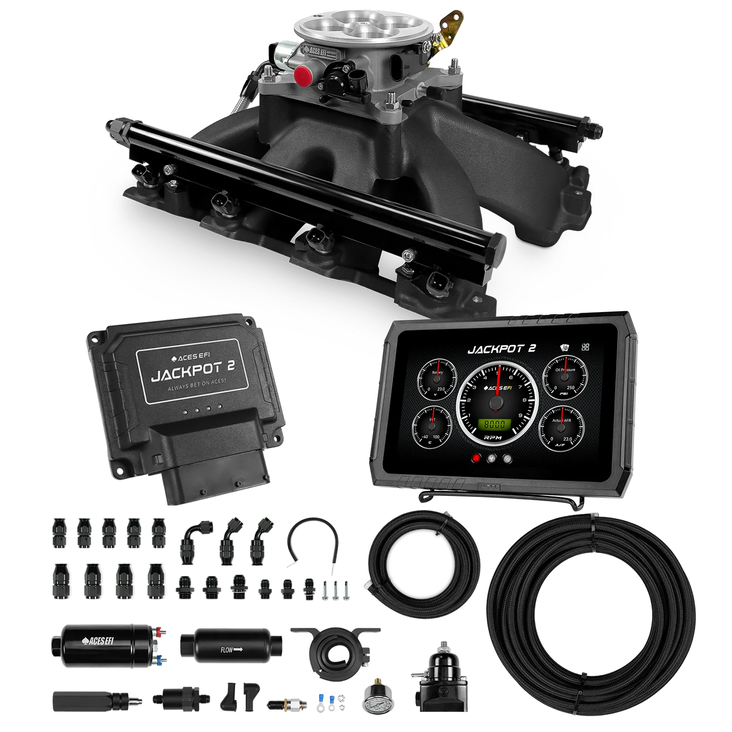 Jackpot 2 LS EFI System - Master Kit with 255 In-line Pump System w/40' PTFE Hose