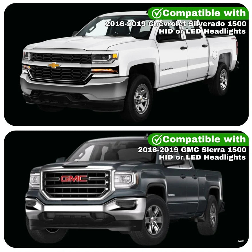 GMC & Chevrolet Silverado & Sierra 1500 Plug-N-Play Harness For HID/LED headlights (2016-2019)