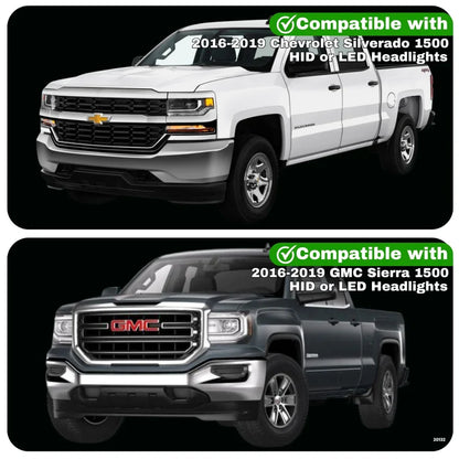 GMC & Chevrolet Silverado & Sierra 1500 Plug-N-Play Harness For HID/LED headlights (2016-2019)