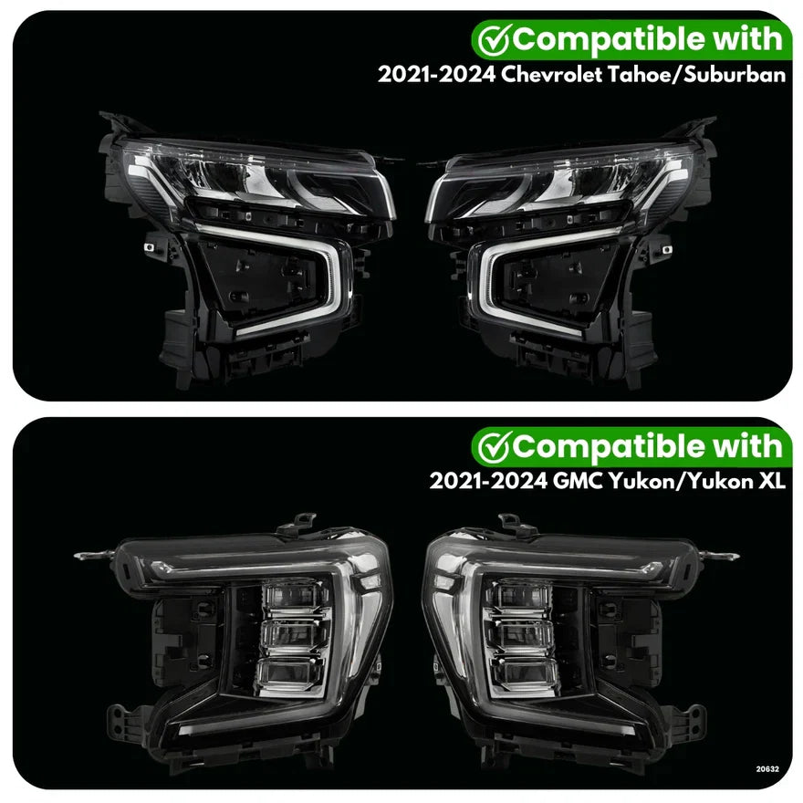 GMC & Chevrolet Tahoe, Suburban, Yukon, Yukon Xl Plug-N-Play For LED Headlights (2021-2024)