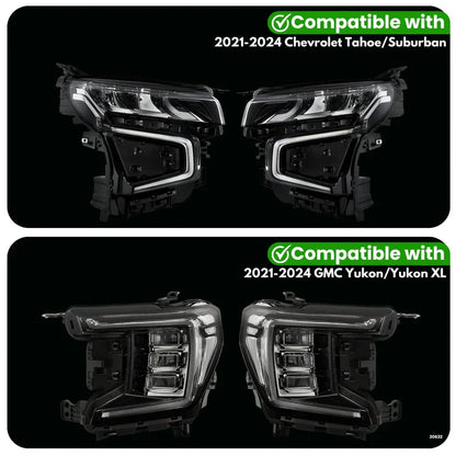 GMC & Chevrolet Tahoe, Suburban, Yukon, Yukon Xl Plug-N-Play For LED Headlights (2021-2024)