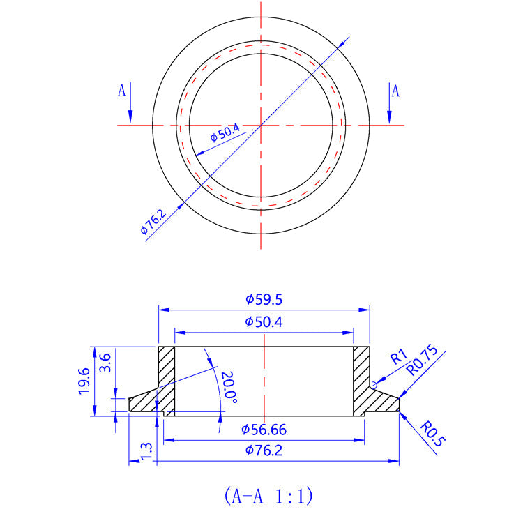 Turbo Inlet Flange - (PTE) Precision Turbo Medium Frame Turbo Housings  - 304 Stainless