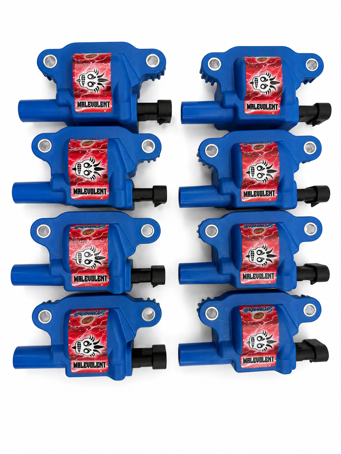 Granatelli 2005–2017 GM LS2/LS3/LS7/LS9/LSA 85K Malevolent Blue Coil Pack Set – 28-0513-CPBM
