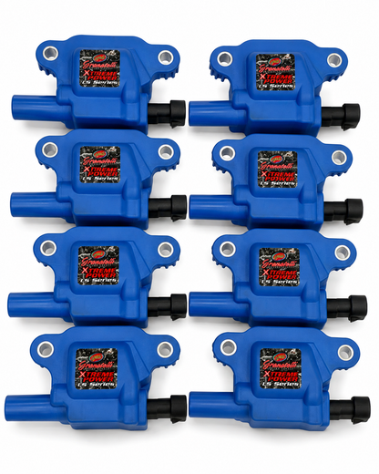 Granatelli 2014–Present GM LT1/LT4 80K Pro Series Xtreme Blue Coil Pack Set – 28-0514-CPB