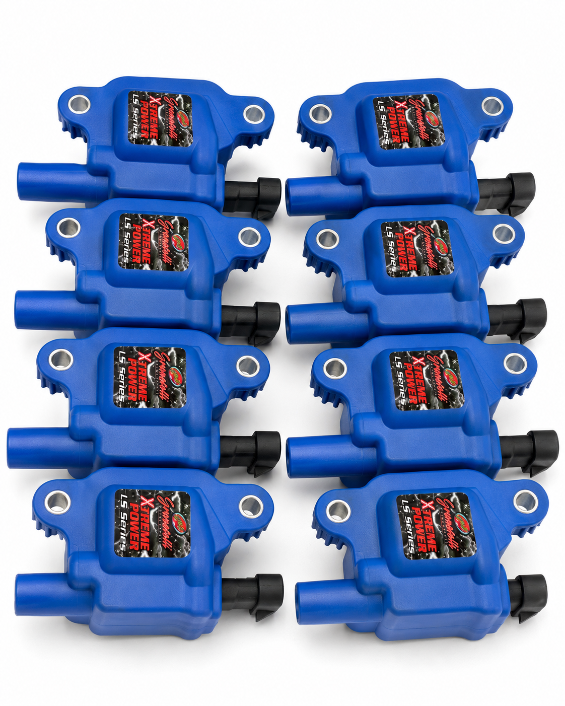 Granatelli GM LS2/LS3/LS7/LS9/LSA 80K Pro Series Xtreme Blue Coil Pack Set – 28-0513-CPB