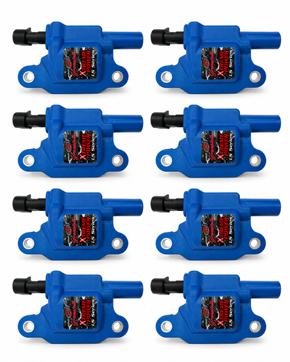 Granatelli 2014–Present GM LT1/LT4 80K Pro Series Xtreme Blue Coil Pack Set – 28-0514-CPB