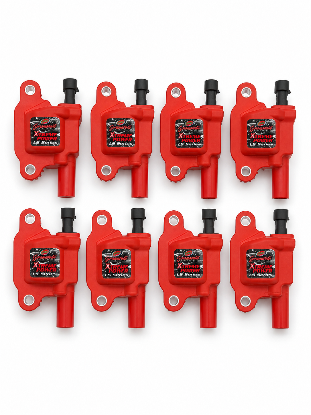Granatelli GM LS2/LS3/LS7/LS9/LSA 80K Pro Series Xtreme Red Coil Pack Set – 28-0513-CPR