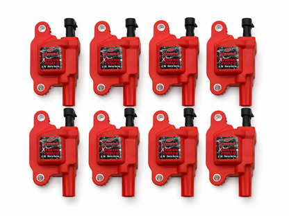 Granatelli GM LS2/LS3/LS7/LS9/LSA 80K Pro Series Xtreme Red Coil Pack Set – 28-0513-CPR