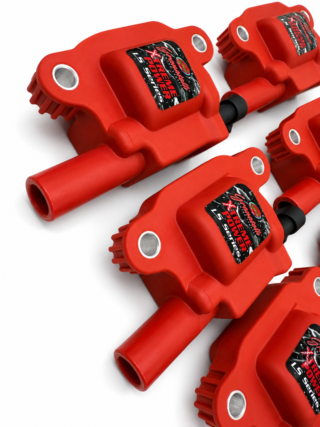 Granatelli GM LS2/LS3/LS7/LS9/LSA 80K Pro Series Xtreme Red Coil Pack Set – 28-0513-CPR