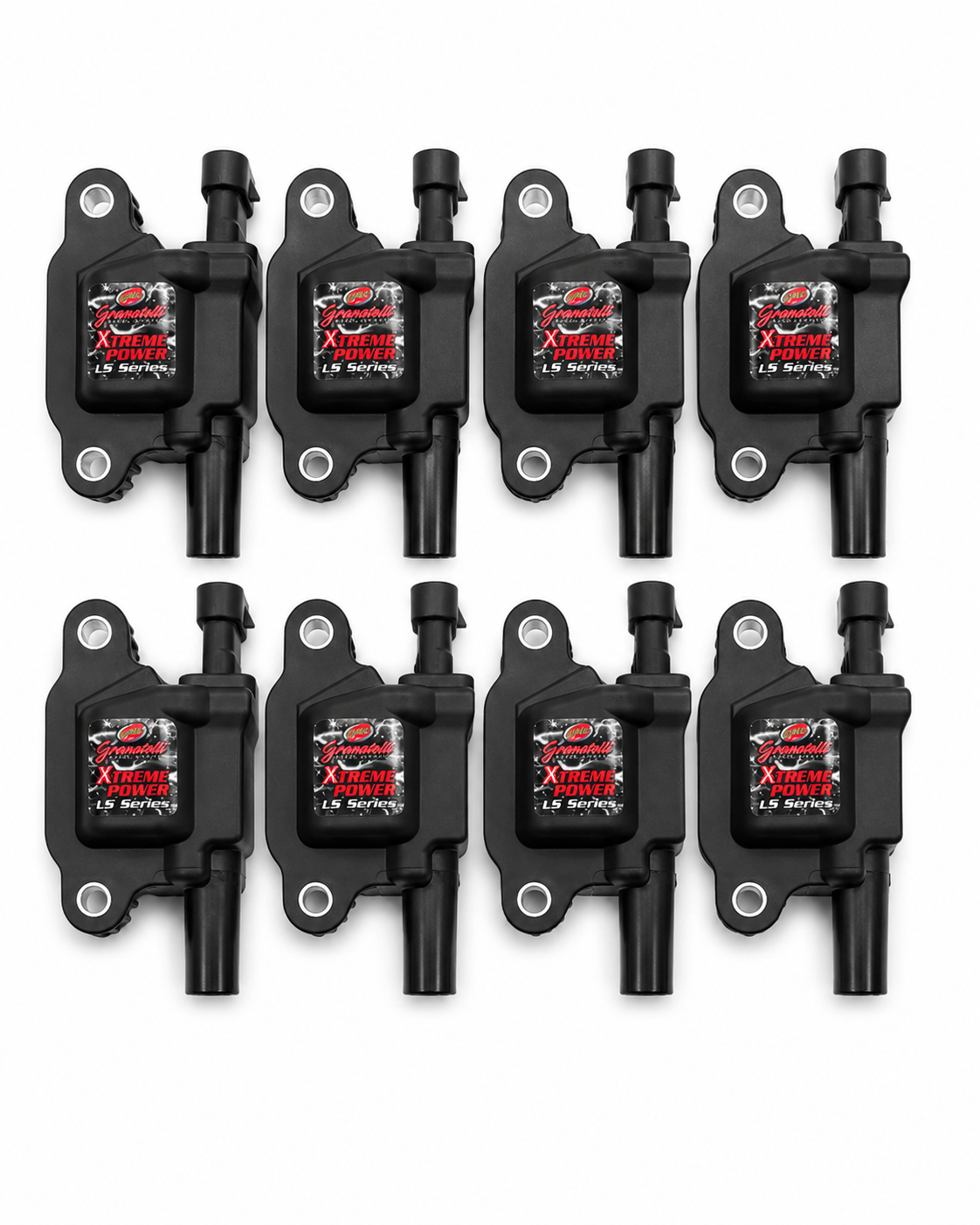 Granatelli GM LS2/LS3/LS7/LS9/LSA 80K Pro Series Xtreme Black Coil Pack Set – 28-0513-CP