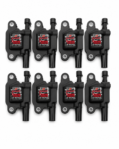 Granatelli GM LS2/LS3/LS7/LS9/LSA 80K Pro Series Xtreme Black Coil Pack Set – 28-0513-CP