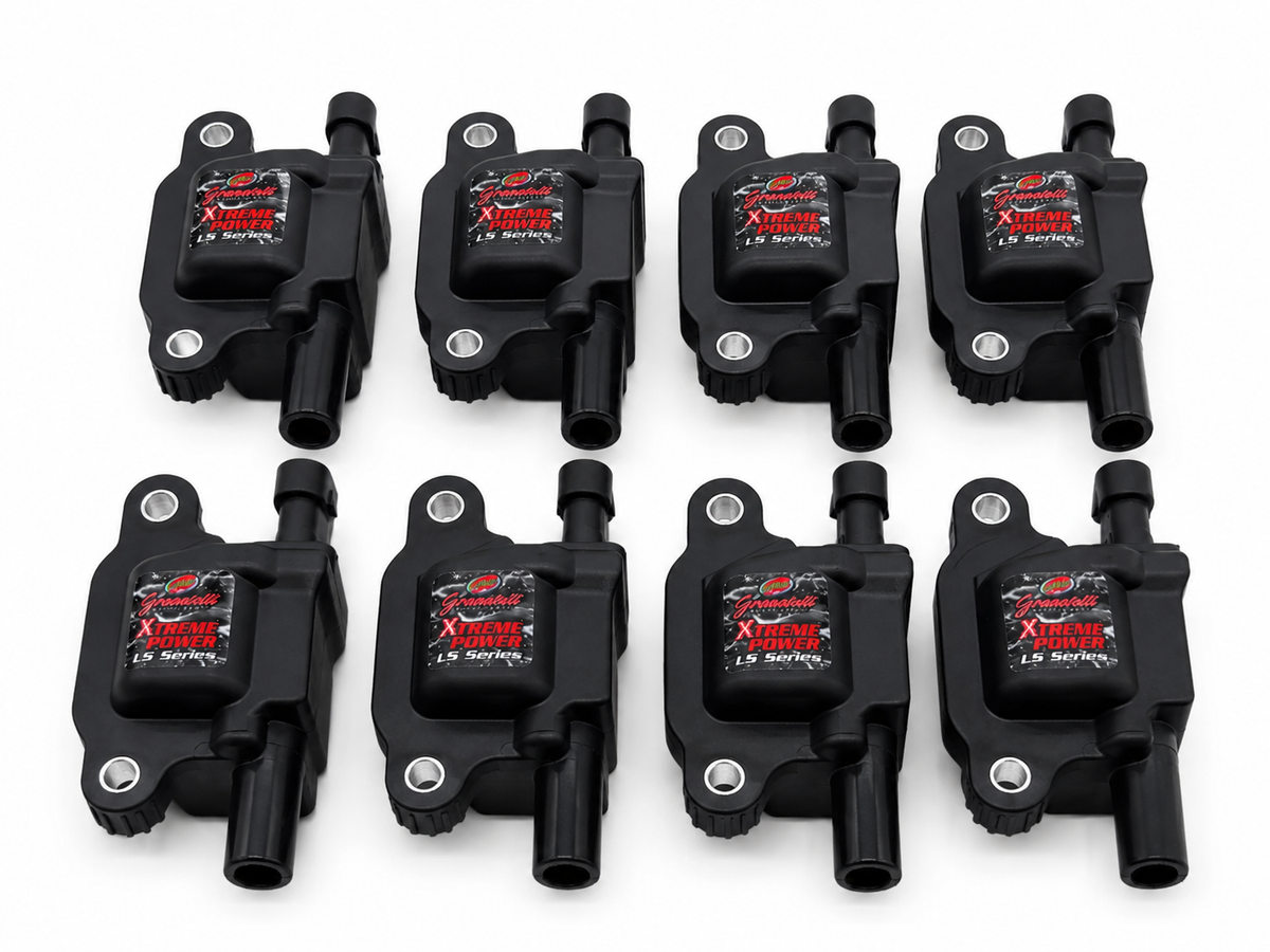 Granatelli GM LS2/LS3/LS7/LS9/LSA 80K Pro Series Xtreme Black Coil Pack Set – 28-0513-CP