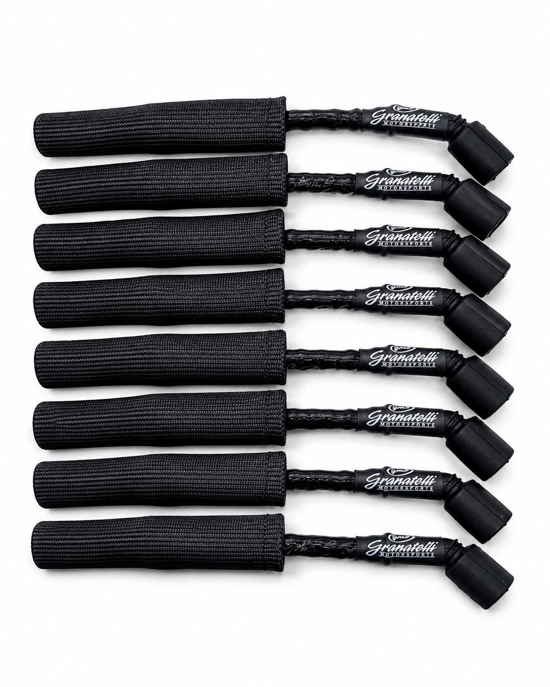 Granatelli 12" GM LS/LT 0-Ohm Black High-Temp Spark Plug Wires w/ Black Kevlar Boots – 28-1629HTBB