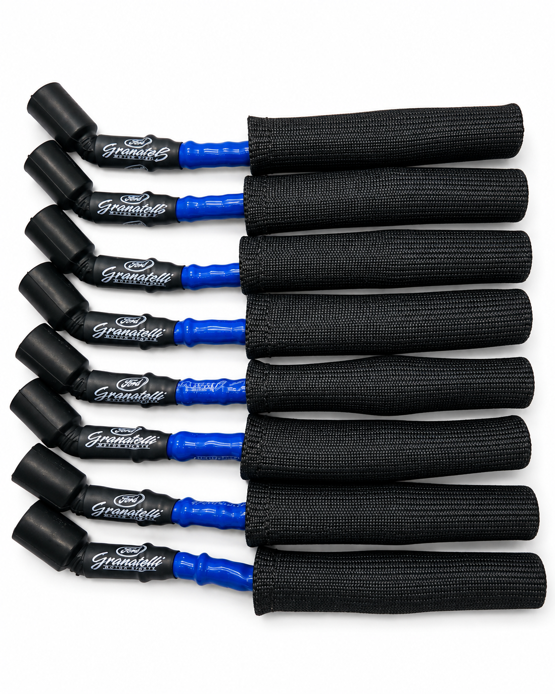 Granatelli 12" GM LS/LT 0-Ohm Blue High-Temp Spark Plug Wires w/ Black Kevlar Boots – 28-1629HTBLB