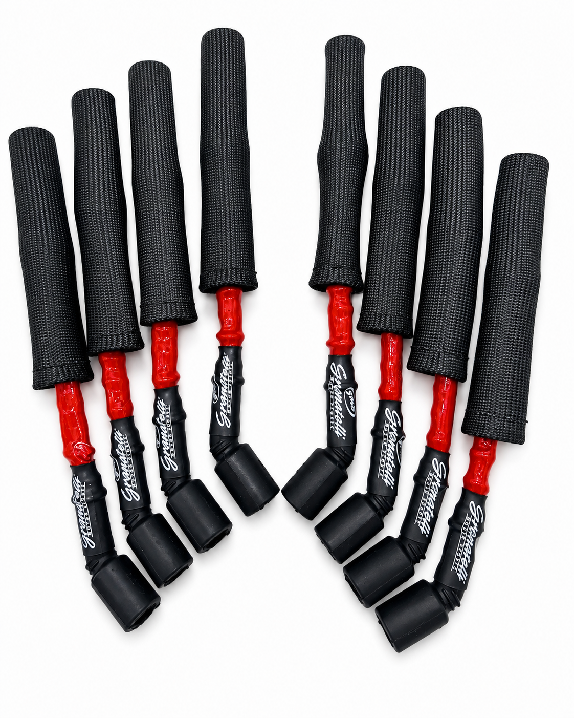 Granatelli 12" GM LS/LT 0-Ohm Red High-Temp Spark Plug Wires w/ Black Kevlar Boots – 28-1629HTRB