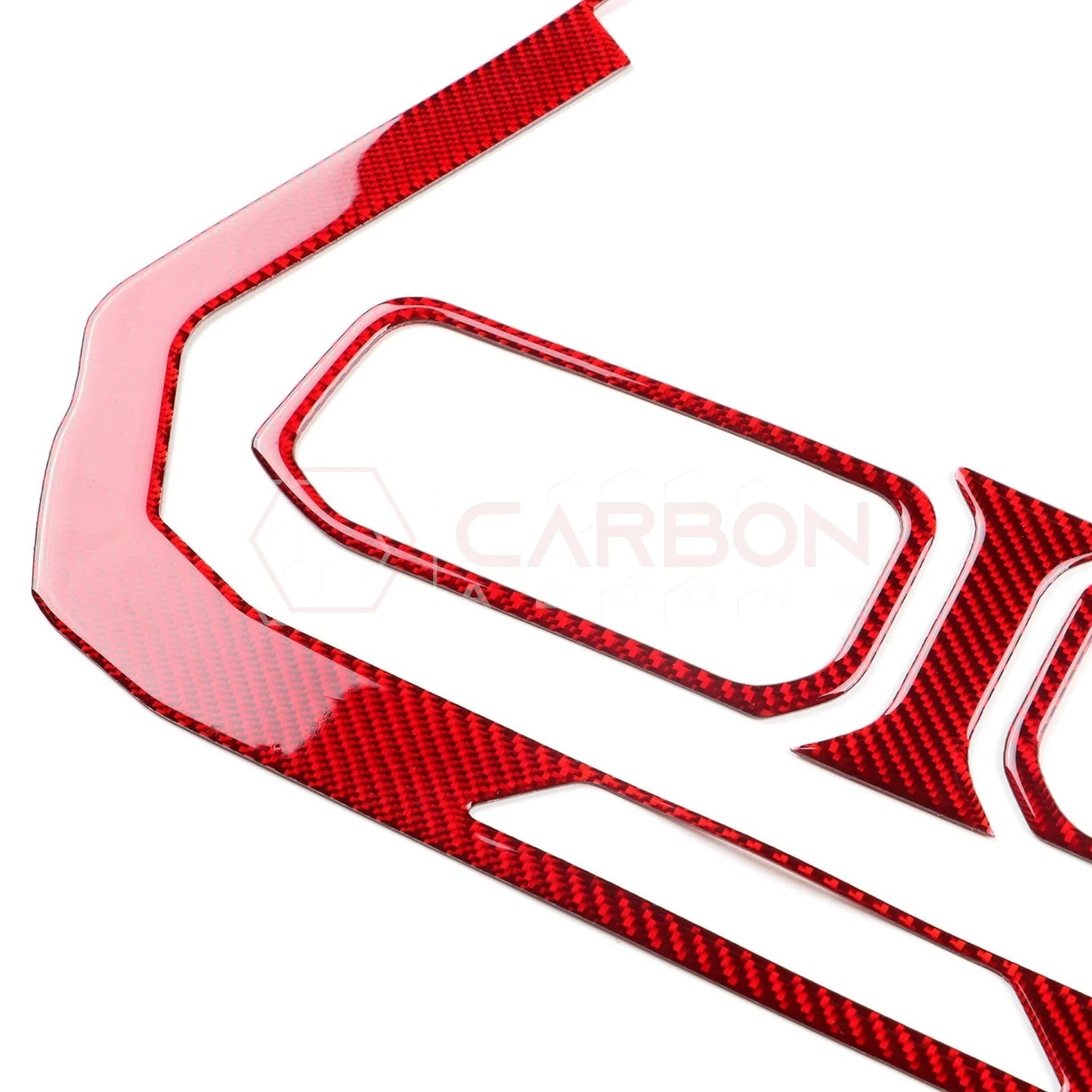 Real Carbon Fiber Center Dashboard A/C Vent Trim Overlays for 2024+ Ford Mustang