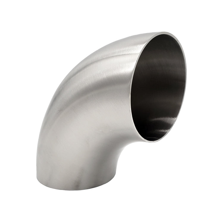 2.500" 16ga Tight Radius 90° Mandrel Bend - (3.000" CLR) - Brushed Finish - 304 Stainless