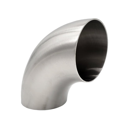 2.500" 16ga Tight Radius 90° Mandrel Bend - (3.000" CLR) - Brushed Finish - 304 Stainless