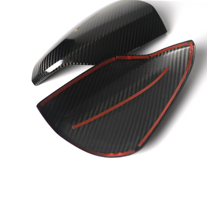 JDMuscle 22-24 Subaru WRX Tanso Dry Carbon Fiber Side Mirror Covers w/ Gloss Finish