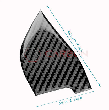 Real Carbon Fiber Door Jamb Triangle Trim Overlay for 2024+ Ford Mustang