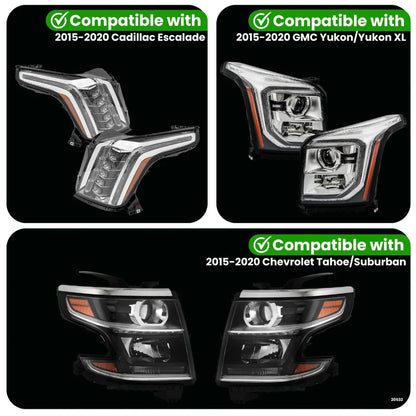 Chevrolet/GMC/Cadillac Tahoe, Suburban, Yukon, Yukon XL, Escalade Parking Light Adapter for Headlights (2015-2020)