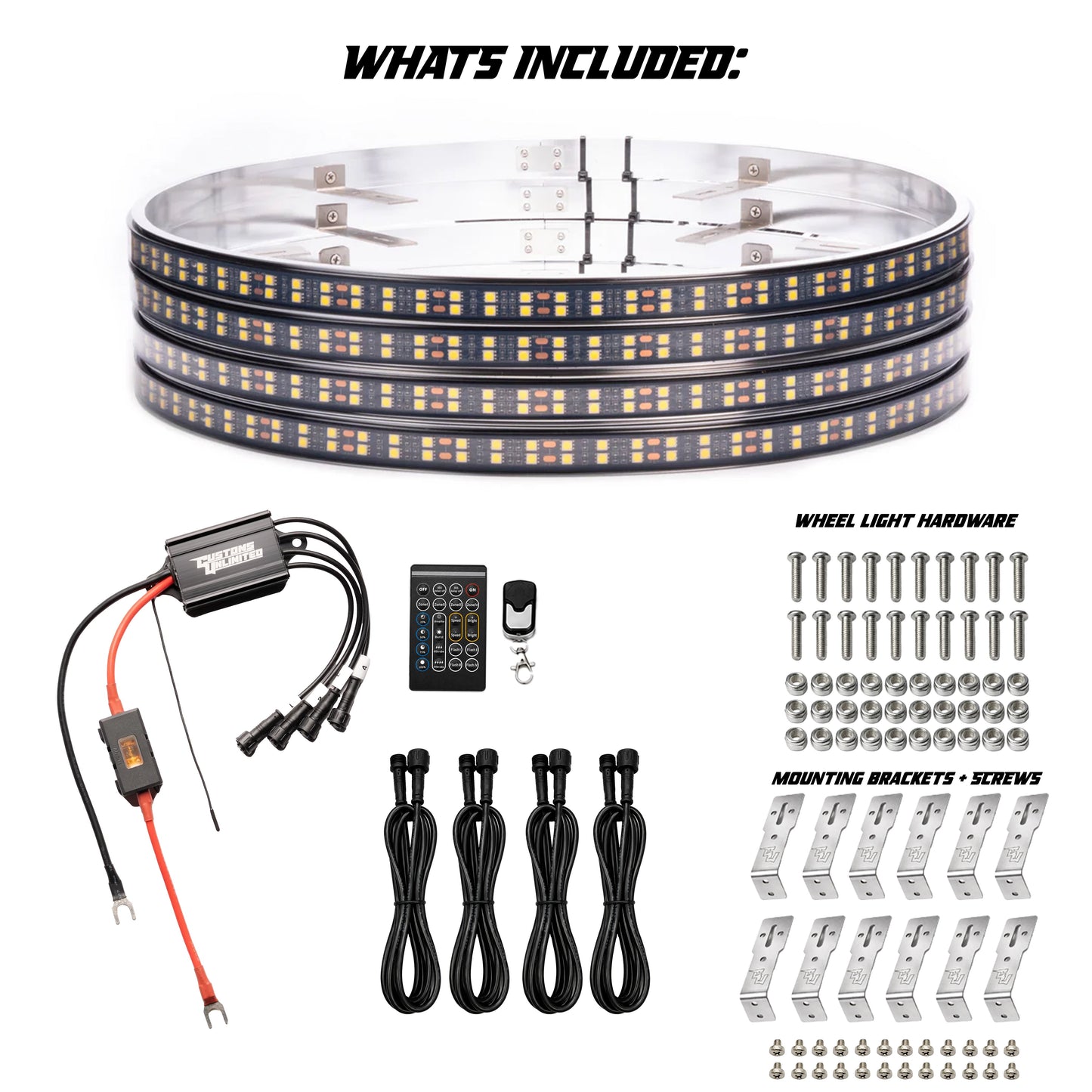 Double Row Pure White Wheel Lights