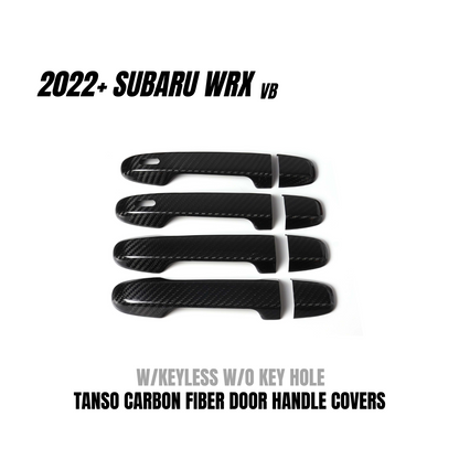 JDMuscle 22-25 Subaru WRX Tanso Dry Carbon Fiber Door Handle Covers w/ Gloss Finish