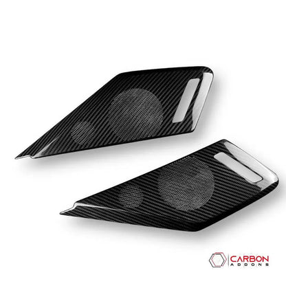 C8 Corvette Real Carbon Fiber Door Speaker Trim Covers | Interior Upgrade (2020–2026)