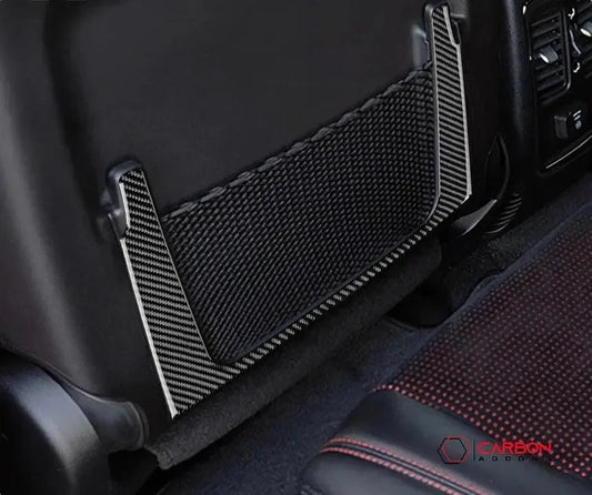 [2pcs] Real Carbon Fiber Rear Seat Storage Trim Overlay for 2011-2022 Dodge Durango
