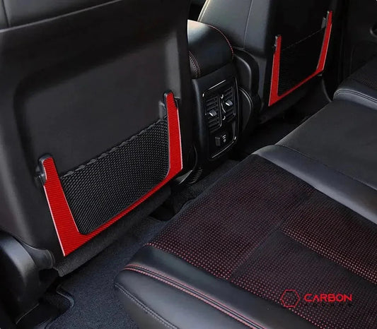 [2pcs] Real Carbon Fiber Rear Seat Storage Trim Overlay for 2011-2022 Dodge Durango