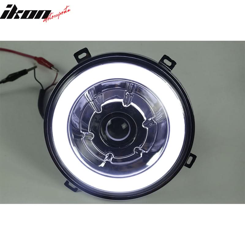 1997-2016 Jeep Wrangler 7 in Halo Angel Eyes LED Projector Headlights