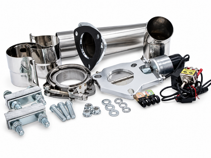 Granatelli 3-Inch Single Round Electronic Stainless Steel Slip-Fit Exhaust Cutout Kit – 302530