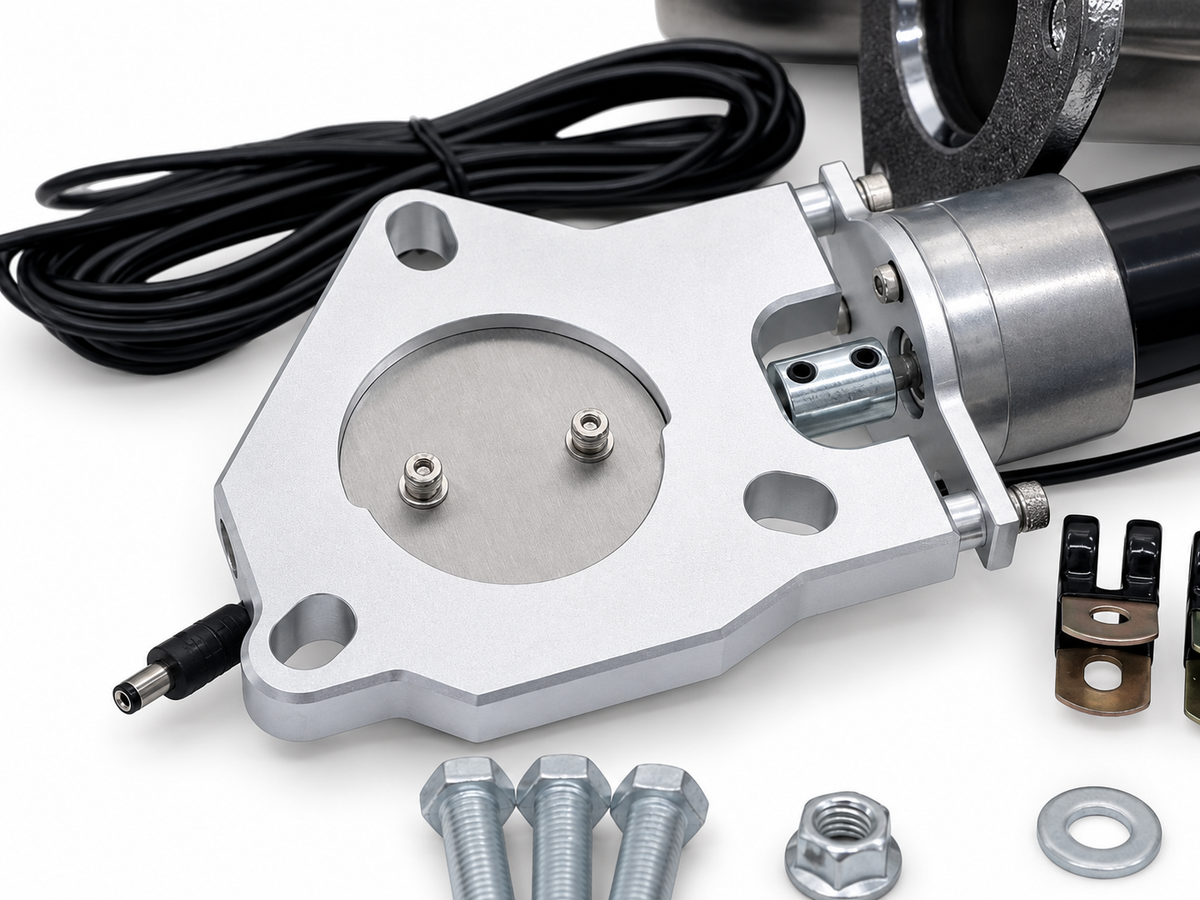 Granatelli 3-Inch Single Round Electronic Stainless Steel Slip-Fit Exhaust Cutout Kit – 302530