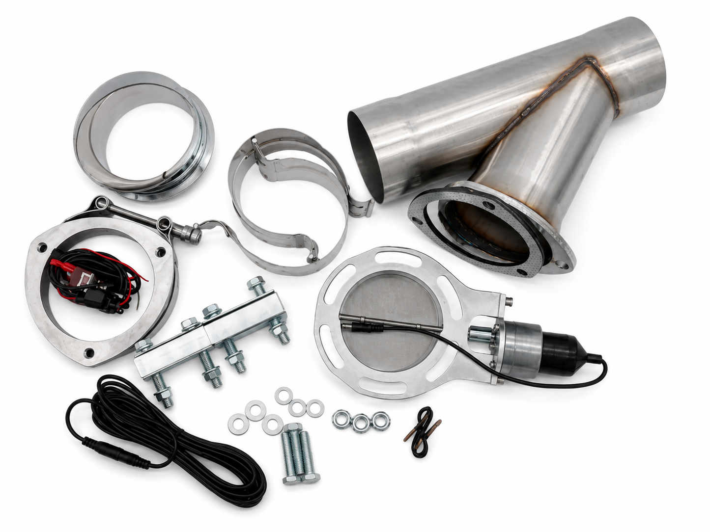 Granatelli 4-Inch Single Round Electronic Stainless Steel Slip-Fit Exhaust Cutout Kit – 302540