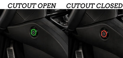 Granatelli Billet Illuminated Exhaust Cutout Push Button- "BLACK" - 303512BLK