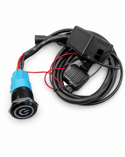 Granatelli Billet Illuminated Exhaust Cutout Push Button- "BLACK" - 303512BLK