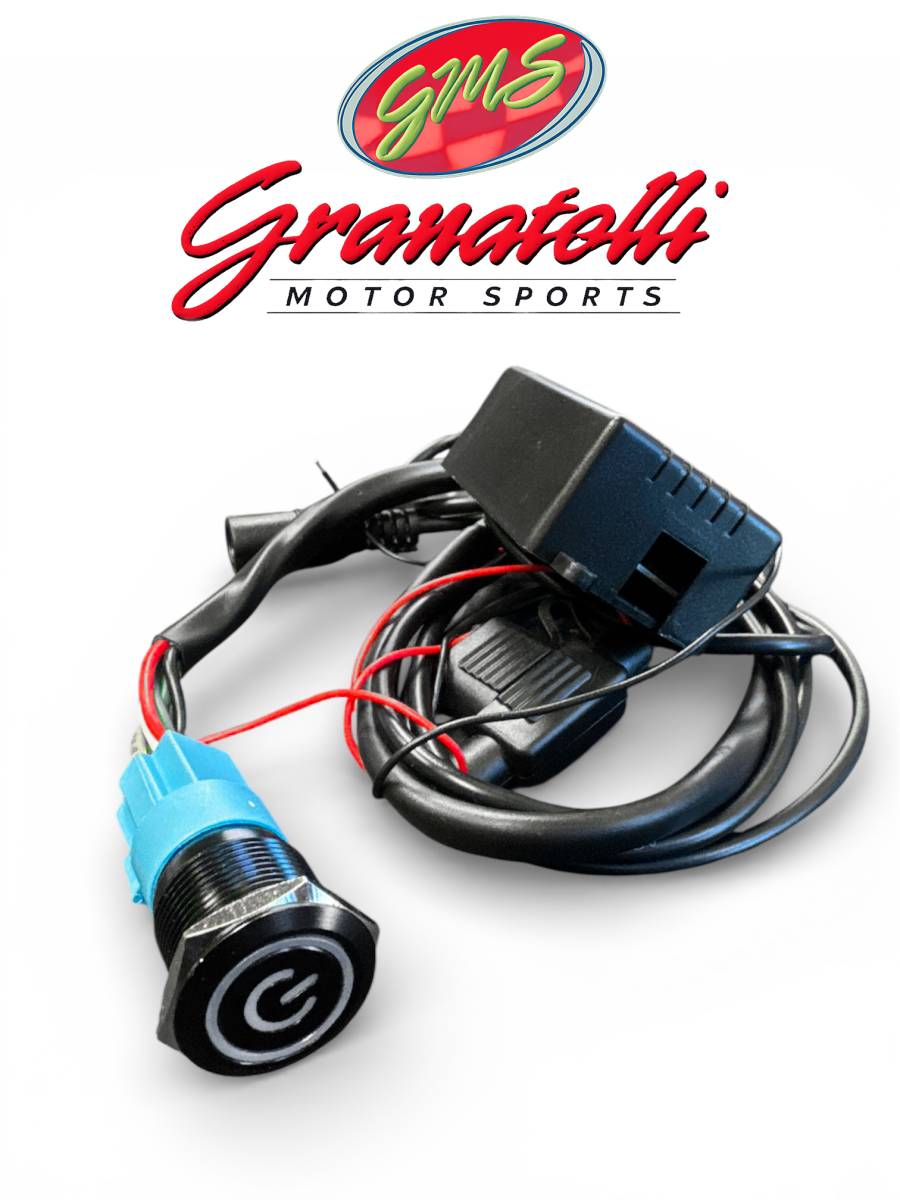 Granatelli Billet Illuminated Exhaust Cutout Push Button- "BLACK" - 303512BLK