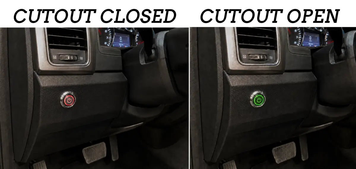 Granatelli Billet Illuminated Exhaust Cutout Push Button- "CHROME" -303512CHR