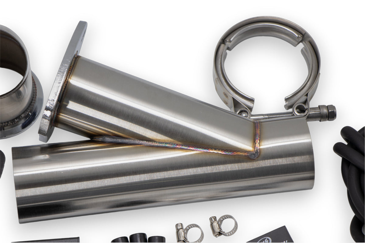 Granatelli 3-Inch Single Round Electronic Stainless Steel Weld-In Exhaust Cutout Kit – 307530